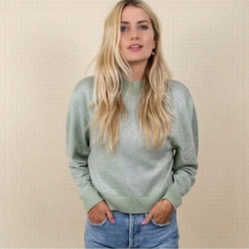 NWT Free People Starry Night Shimmer Crewneck Sweater